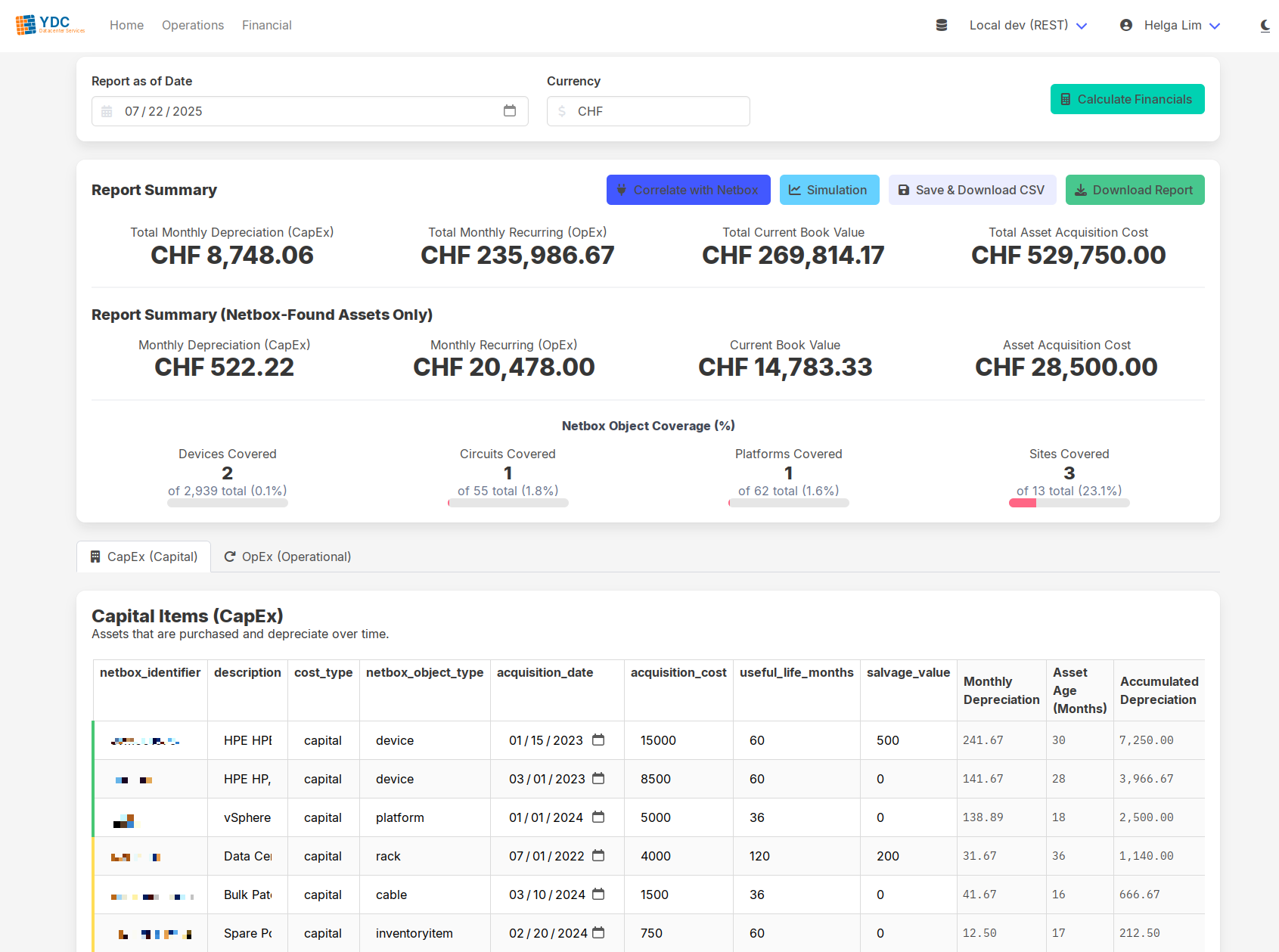 Asset Depreciation tool