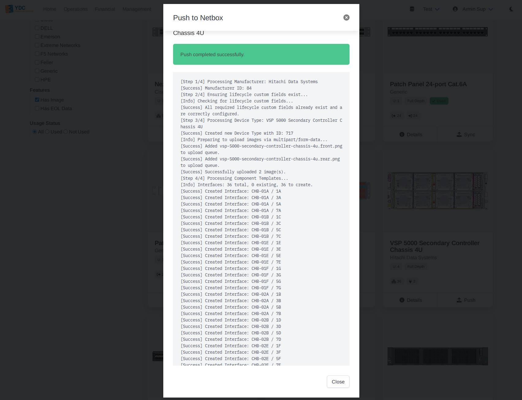 Device Type Catalog Push